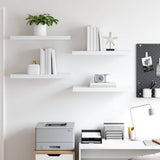 Floating Wall Shelves 4 pcs White 60x23.5x3.8 cm MDF