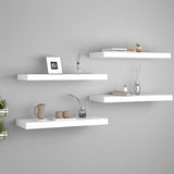 Floating Wall Shelves 4 pcs White 60x23.5x3.8 cm MDF