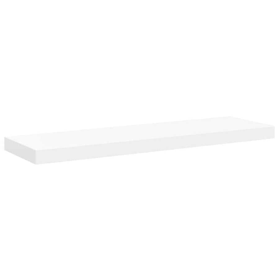 Floating Wall Shelf White 80x23.5x3.8 cm MDF