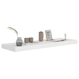 Floating Wall Shelf White 80x23.5x3.8 cm MDF - Side View