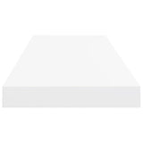 Floating Wall Shelf White 80x23.5x3.8 cm MDF - 45-Degree Angle