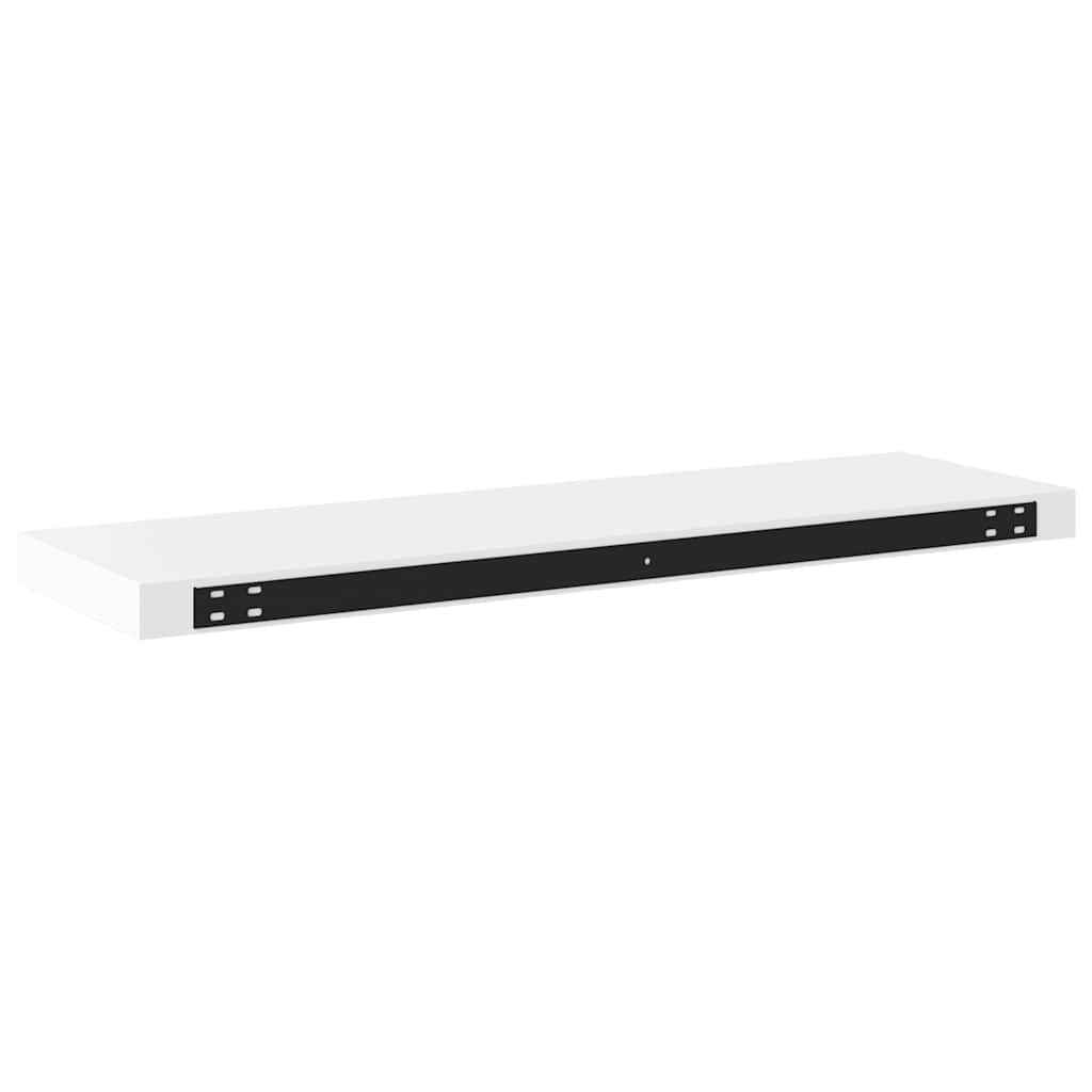 Floating Wall Shelf White 80x23.5x3.8 cm MDF