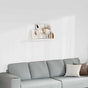 Floating Wall Shelf White 80x23.5x3.8 cm MDF