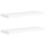 Floating Wall Shelves 2 pcs White 80x23.5x3.8 cm MDF