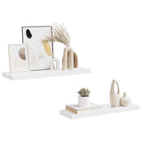 Floating Wall Shelves 2 pcs White 80x23.5x3.8 cm MDF
