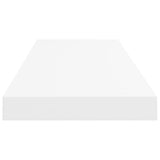 Floating Wall Shelves 2 pcs White 80x23.5x3.8 cm MDF - 45-Degree Angle