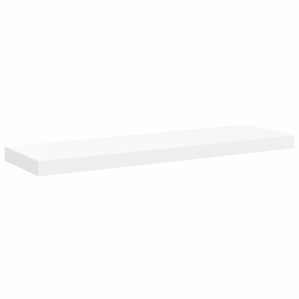 Floating Wall Shelves 2 pcs White 80x23.5x3.8 cm MDF
