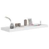 Floating Wall Shelves 2 pcs White 80x23.5x3.8 cm MDF - Close-Up Angle