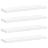 Floating Wall Shelves 4 pcs White 80x23.5x3.8 cm MDF