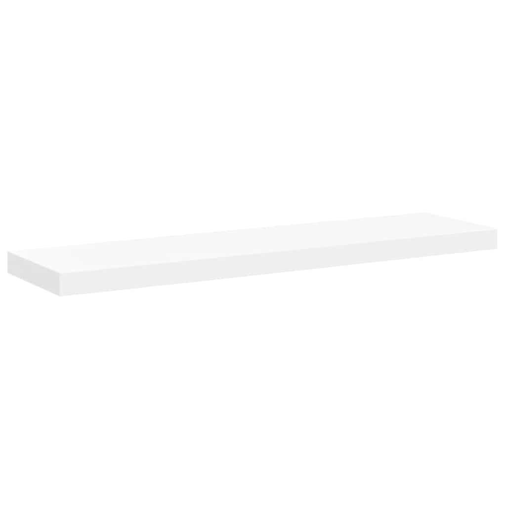 Floating Wall Shelf White 90x23.5x3.8 cm MDF