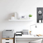 Floating Wall Shelf White 90x23.5x3.8 cm MDF