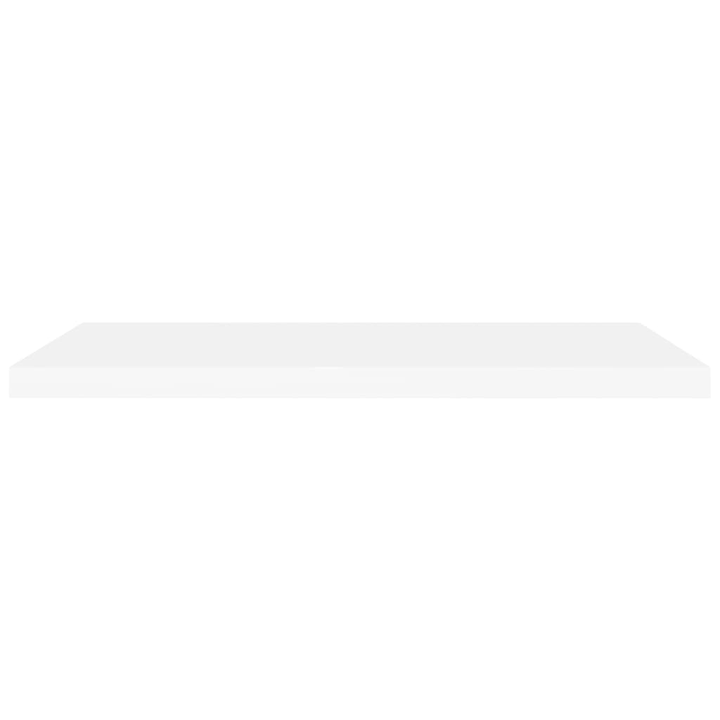 Floating Wall Shelf White 90x23.5x3.8 cm MDF