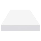 Floating Wall Shelf White 90x23.5x3.8 cm MDF