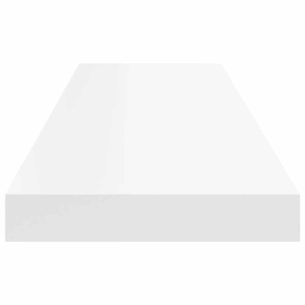Floating Wall Shelf White 90x23.5x3.8 cm MDF