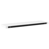 Floating Wall Shelf White 90x23.5x3.8 cm MDF - Low Angle
