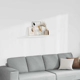 Floating Wall Shelf White 90x23.5x3.8 cm MDF