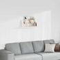 Floating Wall Shelf White 90x23.5x3.8 cm MDF
