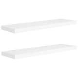 Floating Wall Shelves 2 pcs White 90x23.5x3.8 cm MDF
