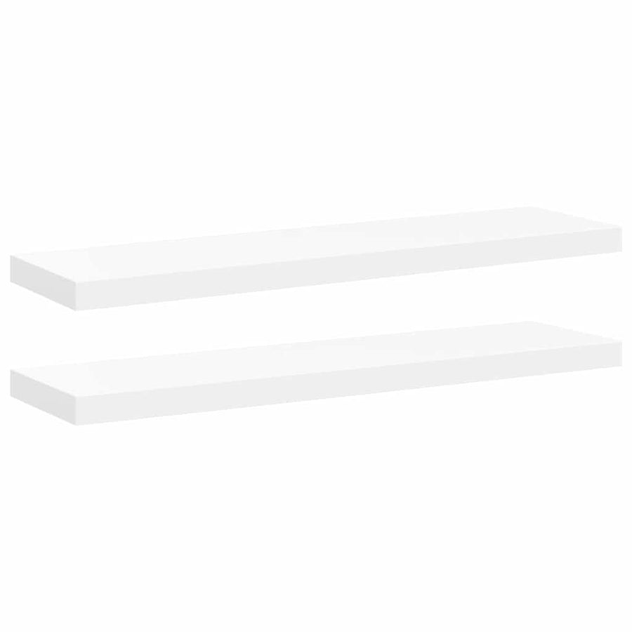 Floating Wall Shelves 2 pcs White 90x23.5x3.8 cm MDF