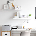 Floating Wall Shelves 2 pcs White 90x23.5x3.8 cm MDF