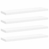 Floating Wall Shelves 4 pcs White 90x23.5x3.8 cm MDF