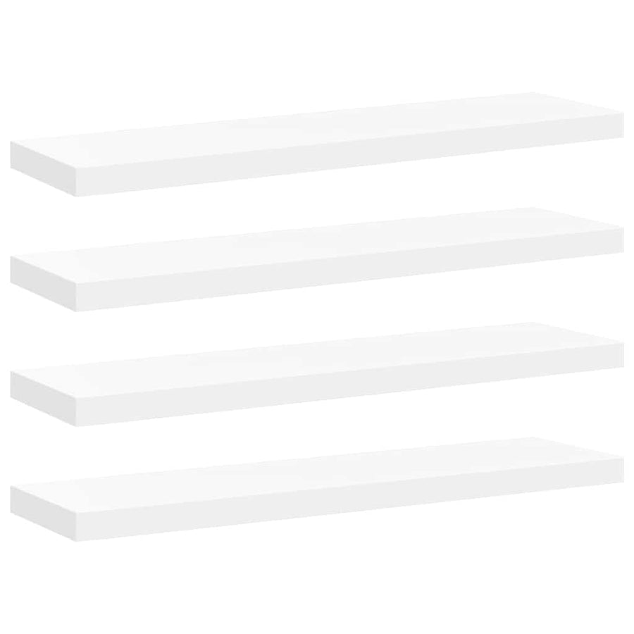 Floating Wall Shelves 4 pcs White 90x23.5x3.8 cm MDF