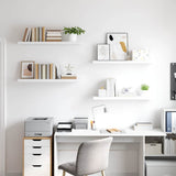 Floating Wall Shelves 4 pcs White 90x23.5x3.8 cm MDF