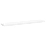 Floating Wall Shelf White 120x23.5x3.8 cm MDF - Front View