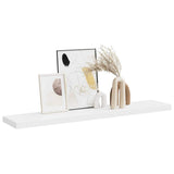 Floating Wall Shelf White 120x23.5x3.8 cm MDF