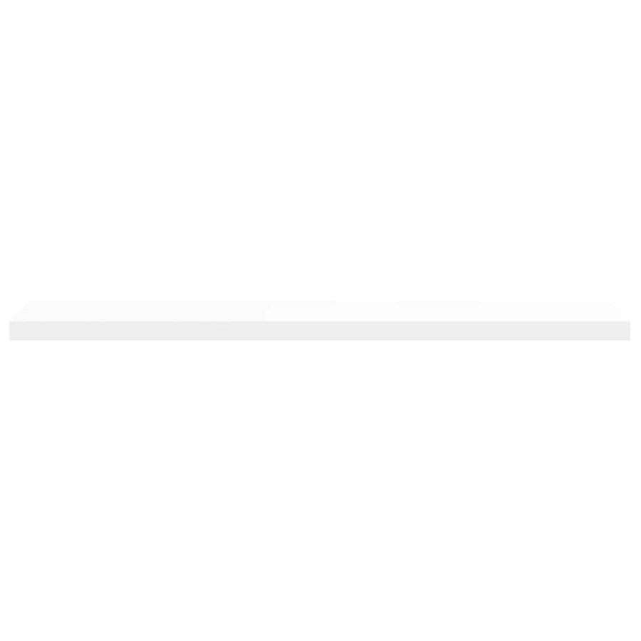 Floating Wall Shelf White 120x23.5x3.8 cm MDF
