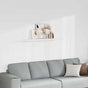Floating Wall Shelf White 120x23.5x3.8 cm MDF
