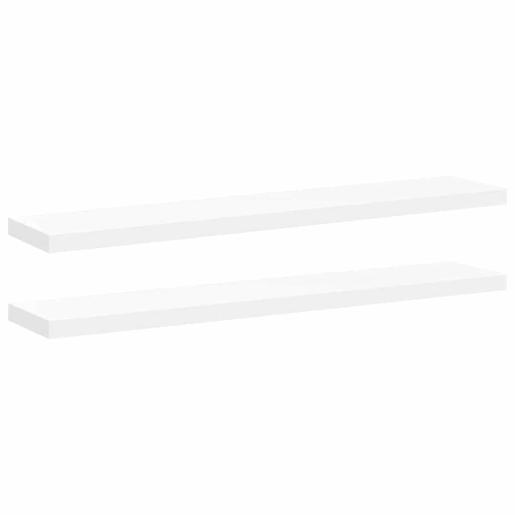 Floating Wall Shelves 2 pcs White 120x23.5x3.8 cm MDF