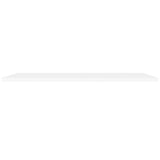 Floating Wall Shelves 4 pcs White 120x23.5x3.8 cm MDF - Top-Down View