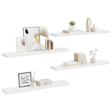 Floating Wall Shelves 4 pcs White 120x23.5x3.8 cm MDF