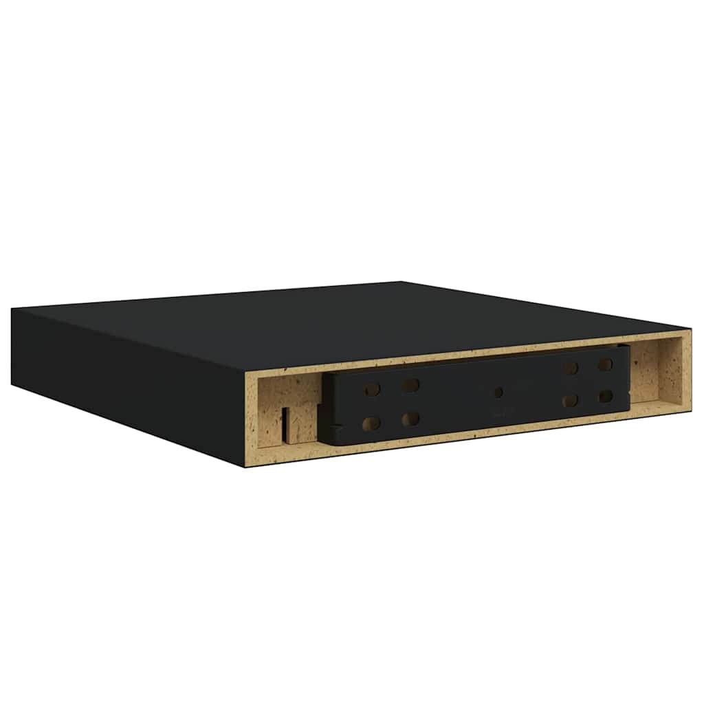 Floating Wall Shelf Black 23x23,5x3,8 cm MDF