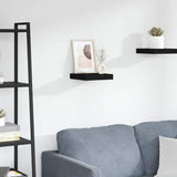 Floating Wall Shelf Black 23x23,5x3,8 cm MDF