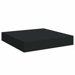 Floating Wall Shelves 2 pcs Black 23x23,5x3,8 cm MDF