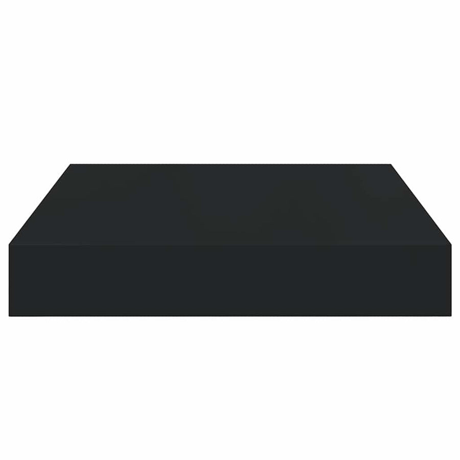Floating Wall Shelves 2 pcs Black 23x23,5x3,8 cm MDF