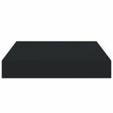 Floating Wall Shelves 2 pcs Black 23x23,5x3,8 cm MDF