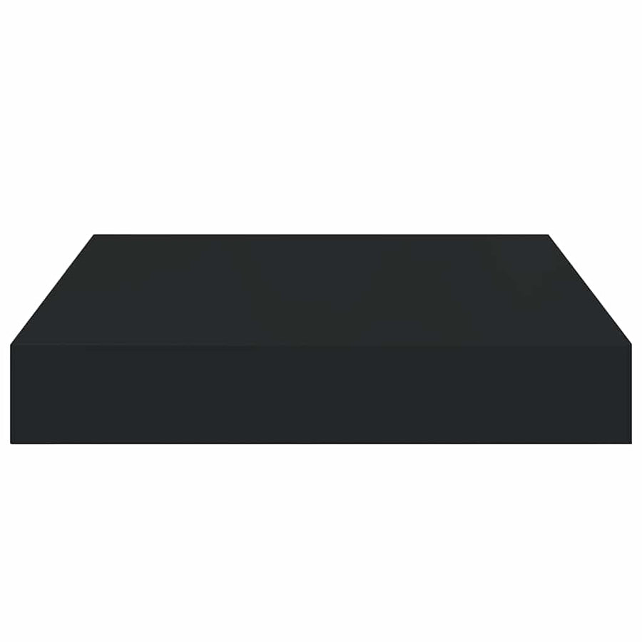 Floating Wall Shelves 2 pcs Black 23x23,5x3,8 cm MDF