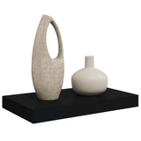 Floating Wall Shelf Black 40x23x3,8 cm MDF