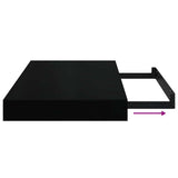 Floating Wall Shelf Black 40x23x3,8 cm MDF