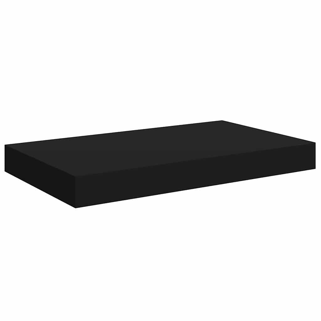 Floating Wall Shelves 2 pcs Black 40x23x3,8 cm MDF