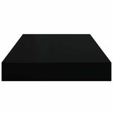 Floating Wall Shelves 2 pcs Black 40x23x3,8 cm MDF