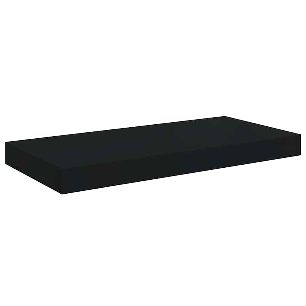 Floating Wall Shelf Black 50x23.5x3.8 cm MDF
