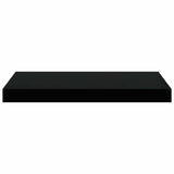 Floating Wall Shelf Black 50x23.5x3.8 cm MDF