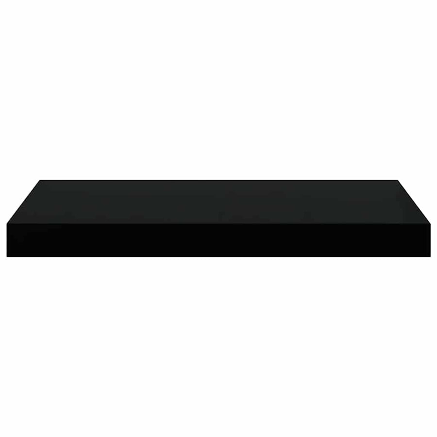 Floating Wall Shelf Black 50x23.5x3.8 cm MDF