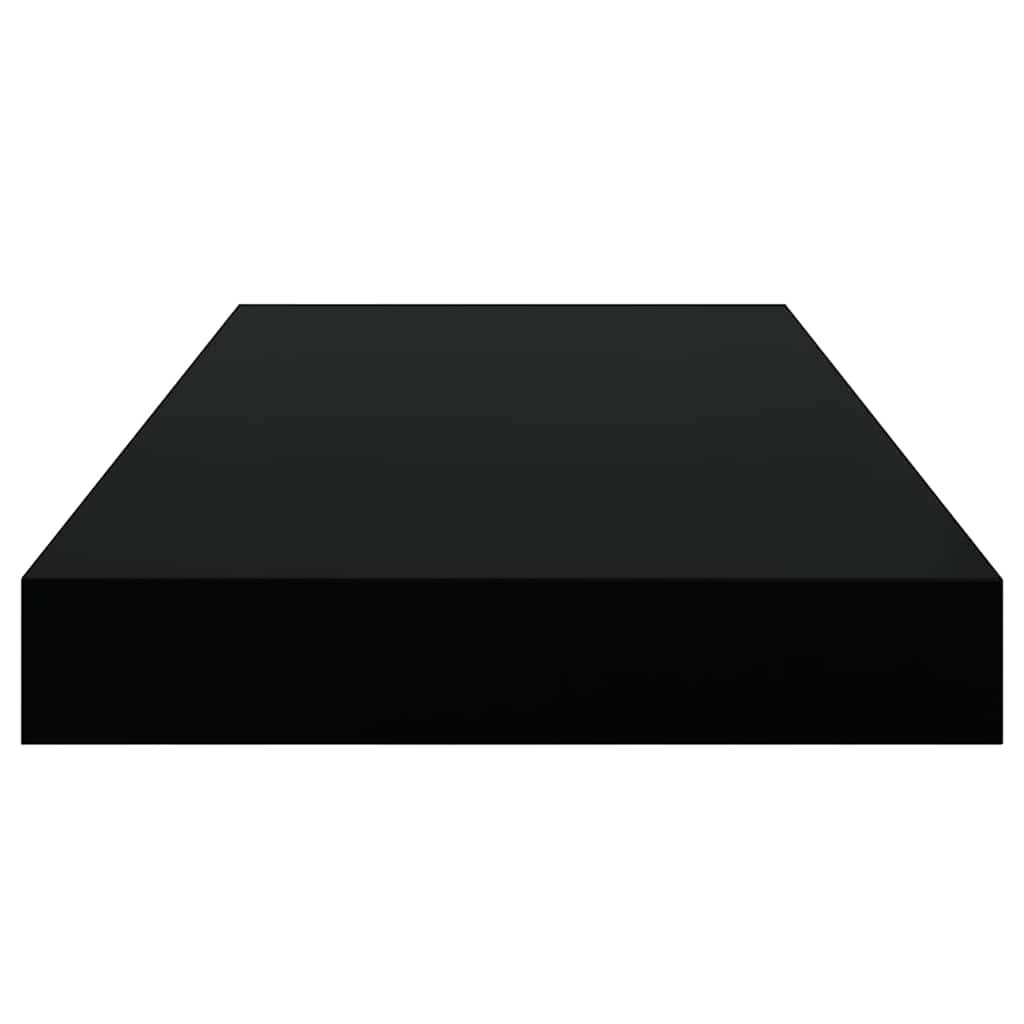 Floating Wall Shelf Black 50x23.5x3.8 cm MDF