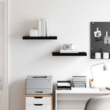 Floating Wall Shelves 2 pcs Black 50x23.5x3.8 cm MDF