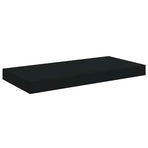 Floating Wall Shelves 2 pcs Black 50x23.5x3.8 cm MDF